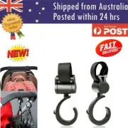 2/4 PCs Baby Hanger Bag Stroller Pushchair Hooks Pram Rotate Straps Accessories