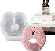 Silicone Candle Molds - Couple Fondant Mould | Silicone Craft Tools Easy Release Molds for Candles Aromatherapy Epoxy Resin Chocolate Decorations