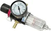 AFR-2000 G1/4 Pneumatic Air Filter Regulator with Pressure Gauge Compressor Drain/Speed Controller Flow Control Valve Treatment(AFR-2000 w BT-12MM)
