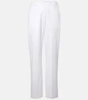[Valentino] Valentino Low-rise cotton slim pants AU 14 white