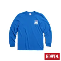 在飛比找momo購物網優惠-【EDWIN】男女裝 東京散策系列 刨冰旗幟長袖T恤(藍色)