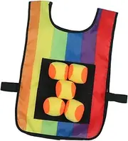 Dodgeball Game with Target Vest for Throwing Fun at Indoor and Outdoor Events, Colorful Kids