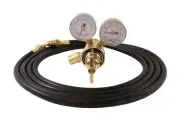 Industrial Argon Regulator/Flowmeter Gauges for MIG & TIG Welders + 10 Feet Hose