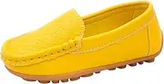 [Generic] Baby Feet Shoes Toddler Little Kid Boys Girls Soft Slip On Loafers Dress Flat Shoes Boat Shoes Casual Shoes Boys Size Five Shoes Yellow