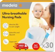 Medela Ultra-Breathable Nursing Pads, Highly Absorbent, Breathable & Discreet