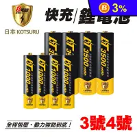 在飛比找生活市集優惠-【KOTSURU】8馬赫 3/4號 恆壓可充式1.5V鋰電池