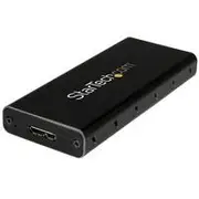 StarTech M.2 SSD Enclosure for M.2 SATA SSDs - USB 3.1 (10Gbps) with USB-C Cable SM21BMU31C3