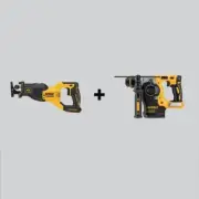 DEWALT Reciprocating Saw + SDS Plus Rotary Hammer 20V MAX XR Brushless Cordless