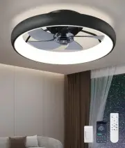 Ultra Low Profile Ceiling Fans with Lights and Remote Ultra Quiet 25 dB, 21" ...