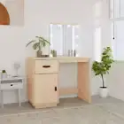 Dressing Table with LED 95x50x133.5 cm Solid Wood Pine vidaXL