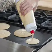 Pancake Batter Dispenser,2 in 1 Pancake Dispenser Mixer Bottle with Stainless Steel wire whisk Ball