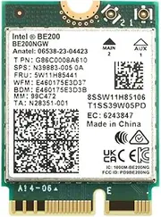 New Wi-Fi 7 Intel BE200 Bluetooth 5.4 WiFi Card BE200NGW 2.4/5/ 6 GHz 5.8 Gbps for Windows 11 PC Laptop
