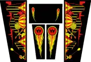 Williams COMET Pinball Machine CABINET Decal Set