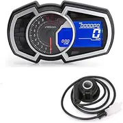Motorcycle Instrument Speedometer Universal Speed Fuel Gauge 13000RPM DIY 1 2 4 Cylinder LCD 199km/h Motorcycle Trip Meter(with sensor2)