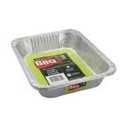 144x Foil Tray Aluminium BBQ Grill Baking Roasting Oven Cooking Catering 32x26cm