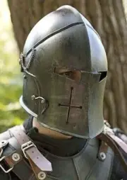 Medieval Barbuta Helmet Knight Templar Crusader Armor Steel Helmet