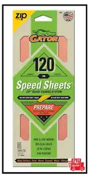 Aluminext Speed Sheets 3-2/3 In. X 9 In. 120 Grit Fine Hook and Loop Sand Paper