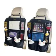 Automotive Seat Back Organizers 2Pack,Kick Mats Back Seat Protector with