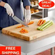 24" x 18" x 1 3/4" Wood Cutting Board Commercial Restaurant Solid Butcher Block
