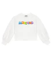 [Moschino Kids] Moschino Kids Printed cotton-blend jersey sweatshirt Y 6 white