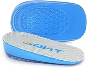 SQHT Heel Lift for Achilles Tendonitis, Heel Pain and Leg Length Discrepancy, Shoe Inserts for Men and Women (Blue&Beige, Small (1" Height))