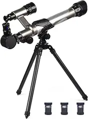 Telescope for Beginners，Adults Astronomical Refractor Telescopes with Height Adjustable Tripod Monocular Phone Mount & M