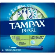 Tampax Pearl Tampons LeakGuard Protection Super Absorbency Unscented 36Ct 6 Pack