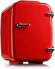 4L Mini Cosmetic Fridge- Portable Car Refrigerator Cooler And Warmer For Makeup/Skin Care/Drinks For Cars, Homes, Offices,Dorms (Color : Red)