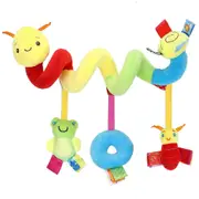 Baby Crib Hanging Rattle Toy Infant Funny Cartoon Stroller Toy Spiral Car Seat Toy for Babies