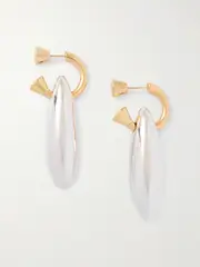 [Bottega Veneta] Bottega Veneta - Gold-plated And Silver Earrings - One size One size Silver