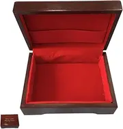 MUELODSIC Wooden Card Storage Box with Lid Poker Cards Container Smooth Rounded Design present for Card Players Portable Crafts Storage