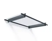 CANOPIA - Nancy 1 x 1.5 Door and Porch Awning Dark Grey Clear