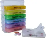 2x Daily Pill Box Pill Organizer Monthly Pill Case 7 Day 28 Grids