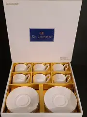 NEW IN BOX Hankook St James 12 Piece Cup And Saucer Set