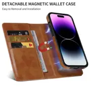 MagSafe Leather Card Wallet Case For iPhone 16 15 Pro Max 14 13 12 Flip Stand