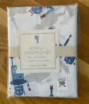 Pottery Barn Kids Robot Standard Pillowcase - New