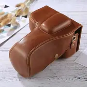 Camera Bag Full Body Camera PU Leather Case Bag for Nikon D3200 / D3300 / D3400 (18-55mm / 18-105mm Lens)(Black) (Color : Brown)