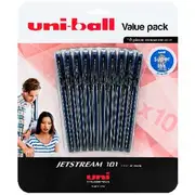 Uniball Jetstream 101 Rollerball Pens Blue 10 Pack