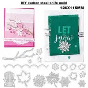 Christmas Leaves Flowers Stamping Template / Cutting this for Big Shot DIY