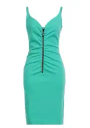 $414 Roberto Cavalli Class Midi Pencil Dress NWT Sz 44IT/ 8 US Emerald Green