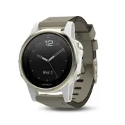 Garmin Fenix 5S Plus Multisport GPS/HRM Sapphire Premium Watch - Champagne/Grey