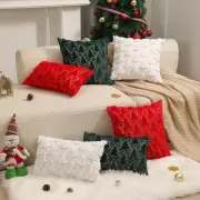 Xmas Tree Pattern Throw Pillowcase Soft Plush Cushion Covers for Party