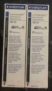 Staedtler Lumocolor 108 20 Blue X 24 (2 Boxes Of 12) Old New Stock