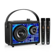 Karaoke Machine for Adults, Bluetooth5.3 Karaoke Speaker with 2 UHF Wireless ...