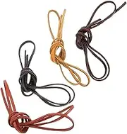 jojofuny 4pcs DIY Leather Cord Strips for Crafts Durable Beading Bracelet Making Material for Jewelry Making Hair Accessories and Custom Designs