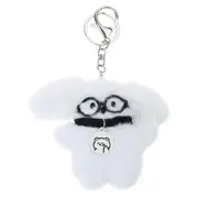 Furry Dog Keychain Plush Toy Pendant Keyring Stuffed Animals Key Rings Stylish Ornament for Bag Phones Keys Cameras