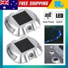 6 pcs Solar Driveway Lights IP68 LED Road Markers for Garden Pathway Blue