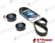 DAYCO DRIVE Belt PULLEY SET FOR Subaru Outback BH EZ30R, LIBERTY BP BL EZ30 3.0L (for: Subaru)