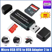 Micro SD Card Reader Adapter to USB Type C/Micro USB/USB A Converter for Macbook