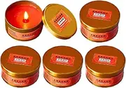 Emergencys Candles, 5 Pack Windproof Survival Candles, Long Lasting Smokeless Candies for 26-30 Hours, Iron Can Bulk Candie Food Warmer, Emergencys Survival Kit, for Power Outages, Camping, Hiking